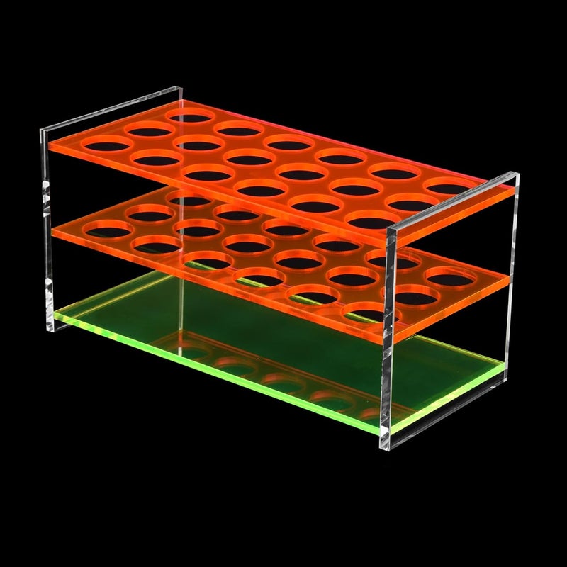 LabEdit Colorful Acrylic Test Tube Holder Rack with 17mm Wells for Test Tube Make up pens etc(Colorful, 17mm) - Image 1